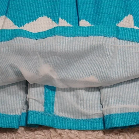 Just Taylor Chevron Dress White and Blue Size 4/S - Picture 4 of 6